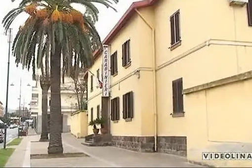 La stazione dei carabinieri di Carbonia
