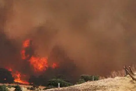 Un incendio - foto d'archivio