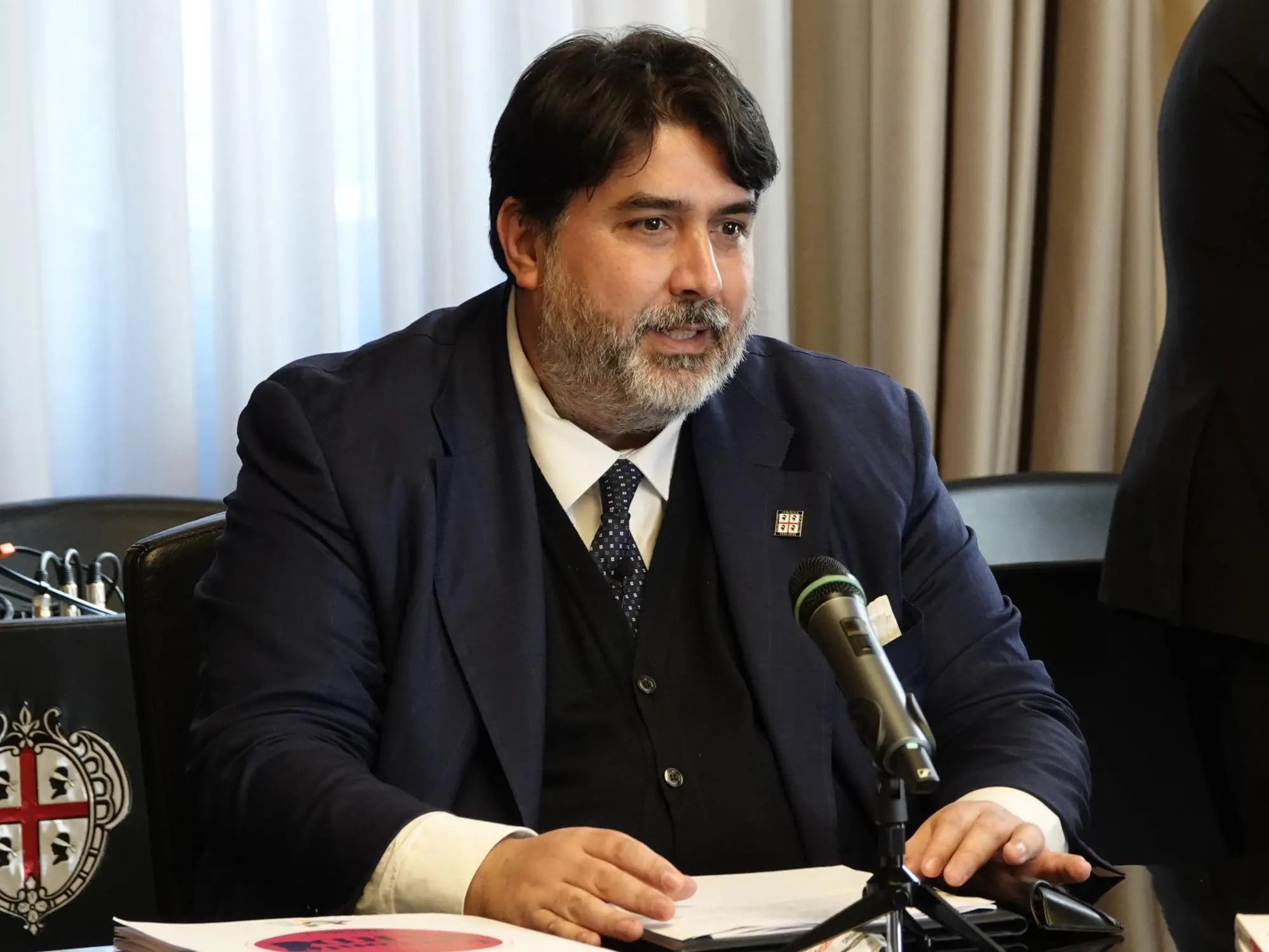 Il presidente della Regione Christian Solinas  (L'Unione Sarda)