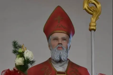 La statua di San Biagio a Sennori (foto concessa)