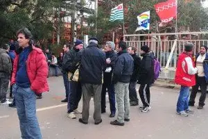 La protesta dei lavoratori