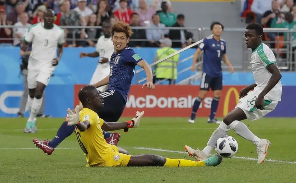 Una fase di gioco tra Giappone e Senegal
