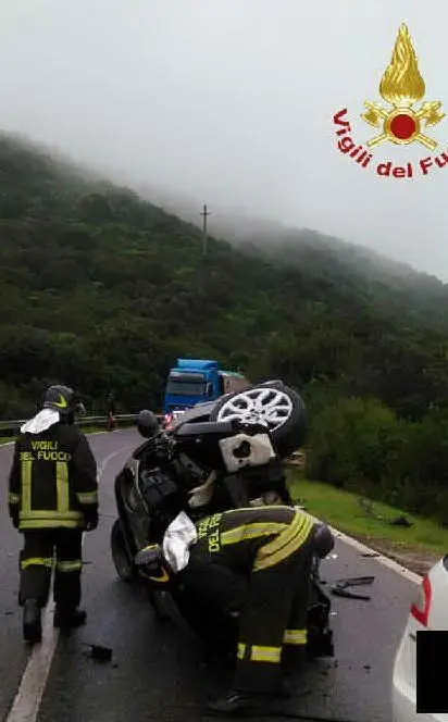 L'intervento (foto Vigili del fuoco)