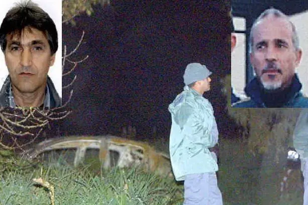 La scena del delitto. A sinistra Niveo Batzella, a destra la vittima Sergio Tronci