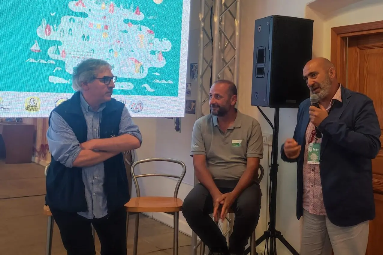 I direttori Vittorio Gazale (Asinara), Jean Michel Culioli (Bonifacio) e Giulio Plastina (La Maddalena) (foto Ronchi)