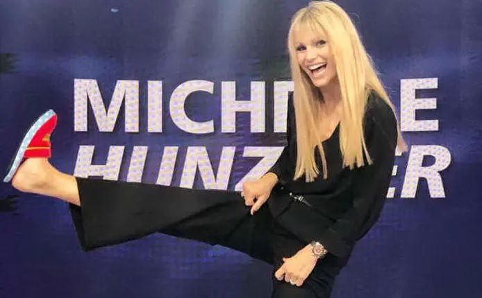 Michelle Hunziker durante l'ultima puntata di Striscia prima del nuovo impegno in tv (foto da Instagram)