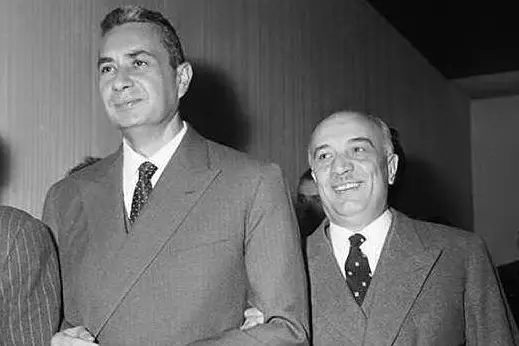 Aldo Moro e Amintore Fanfani. Foto Archivio Riccardi