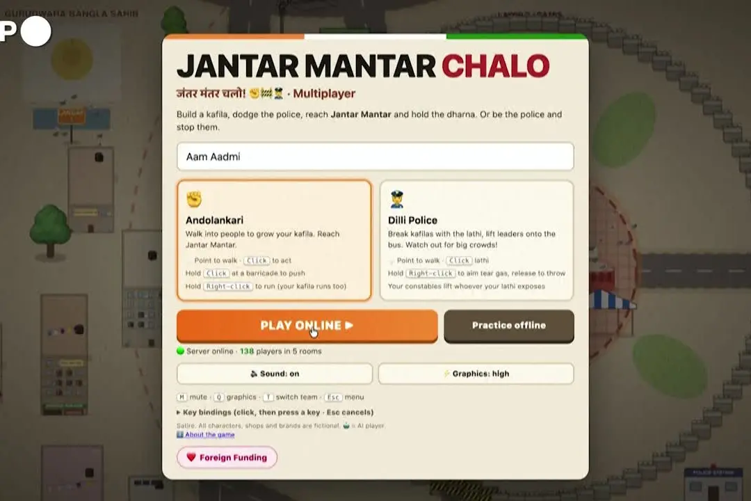 La protesta in India diventa videogioco, Kushwah lancia “Jantar Mantar Chalo”