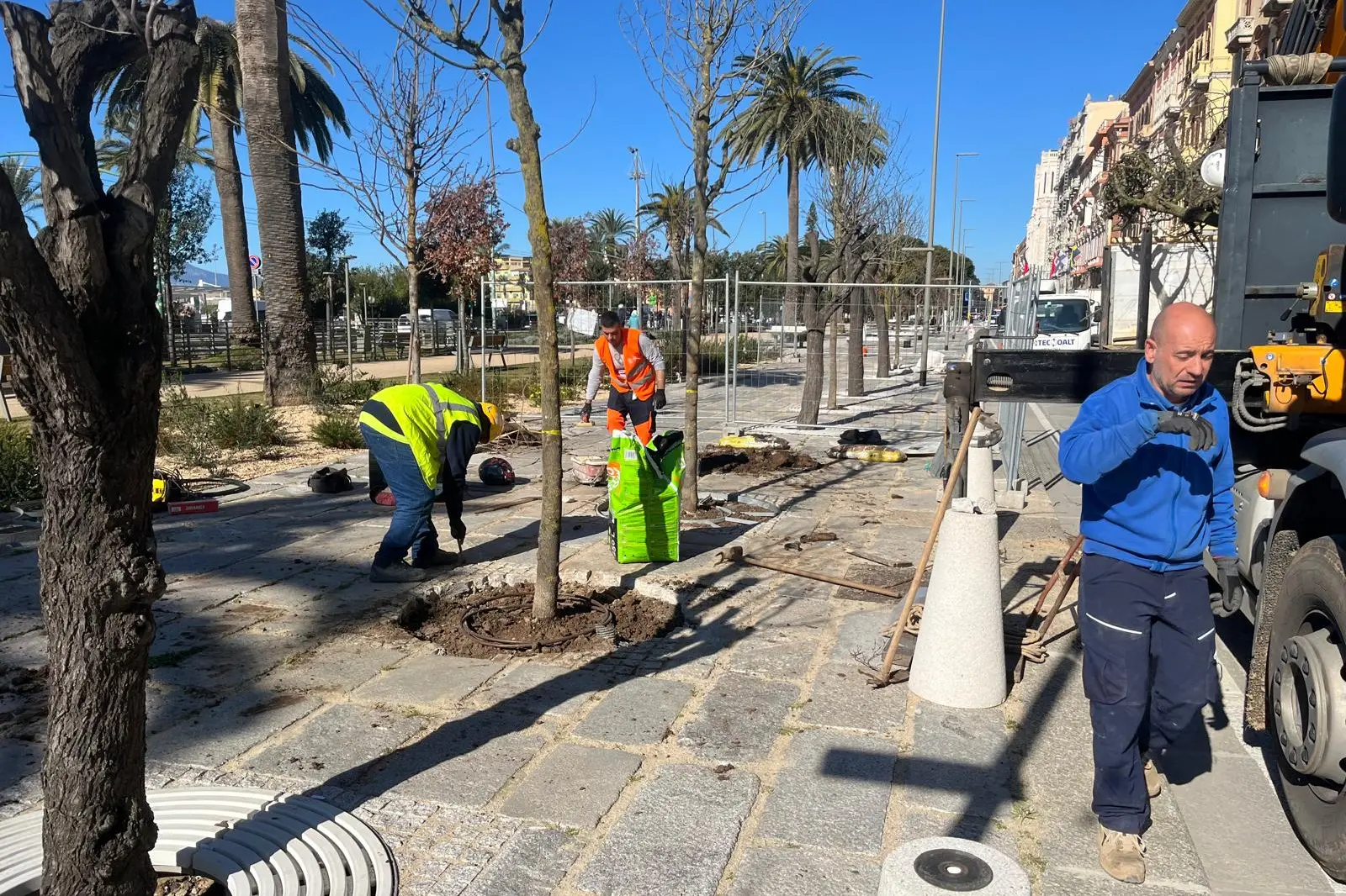 L'intervento in via Roma