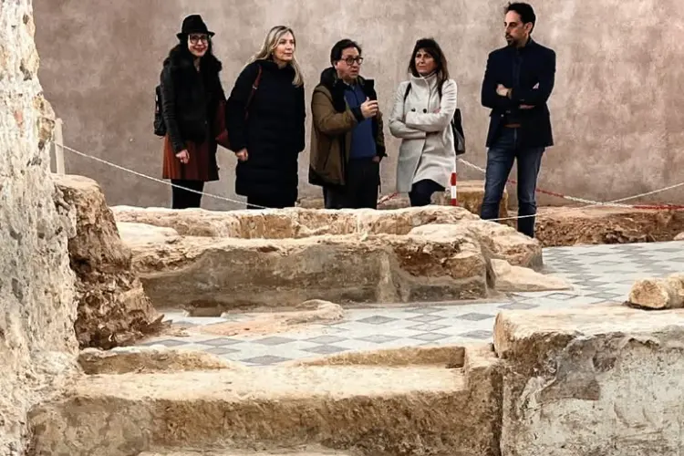 La visita nell'area di Turris (foto Pala)