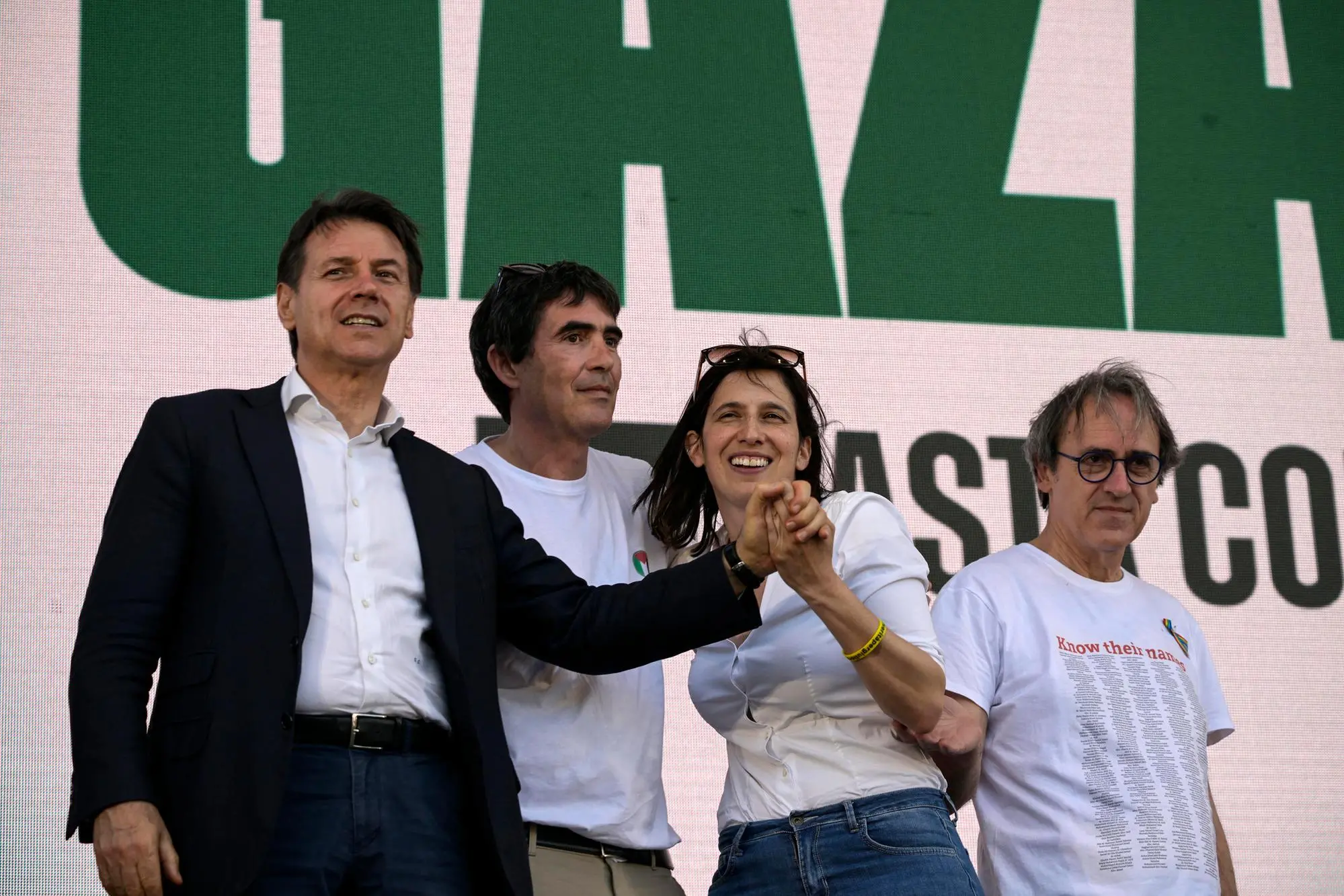 I leader delle forze di centrosinistra (Ansa)