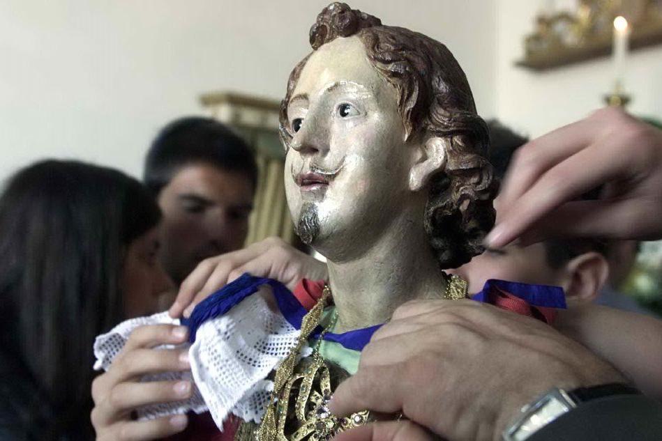 Un Sant'Efisio del '500 trovato per caso in una cantina di Orosei