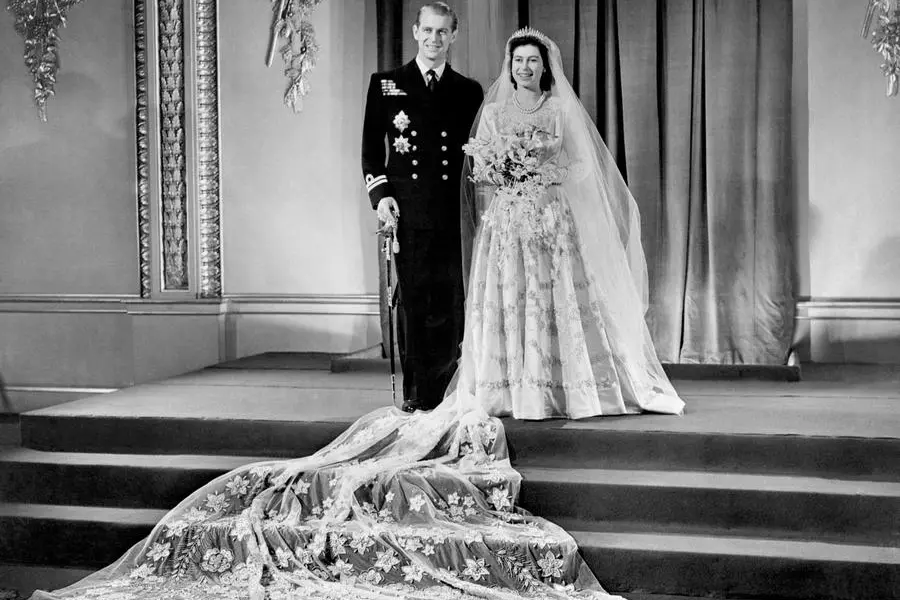 Le nozze con la regina Elisabetta il 20 novembre 1947 (Ansa)