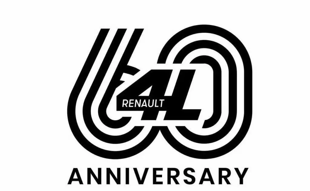 Il logo per i sessant'anni della Renault 4