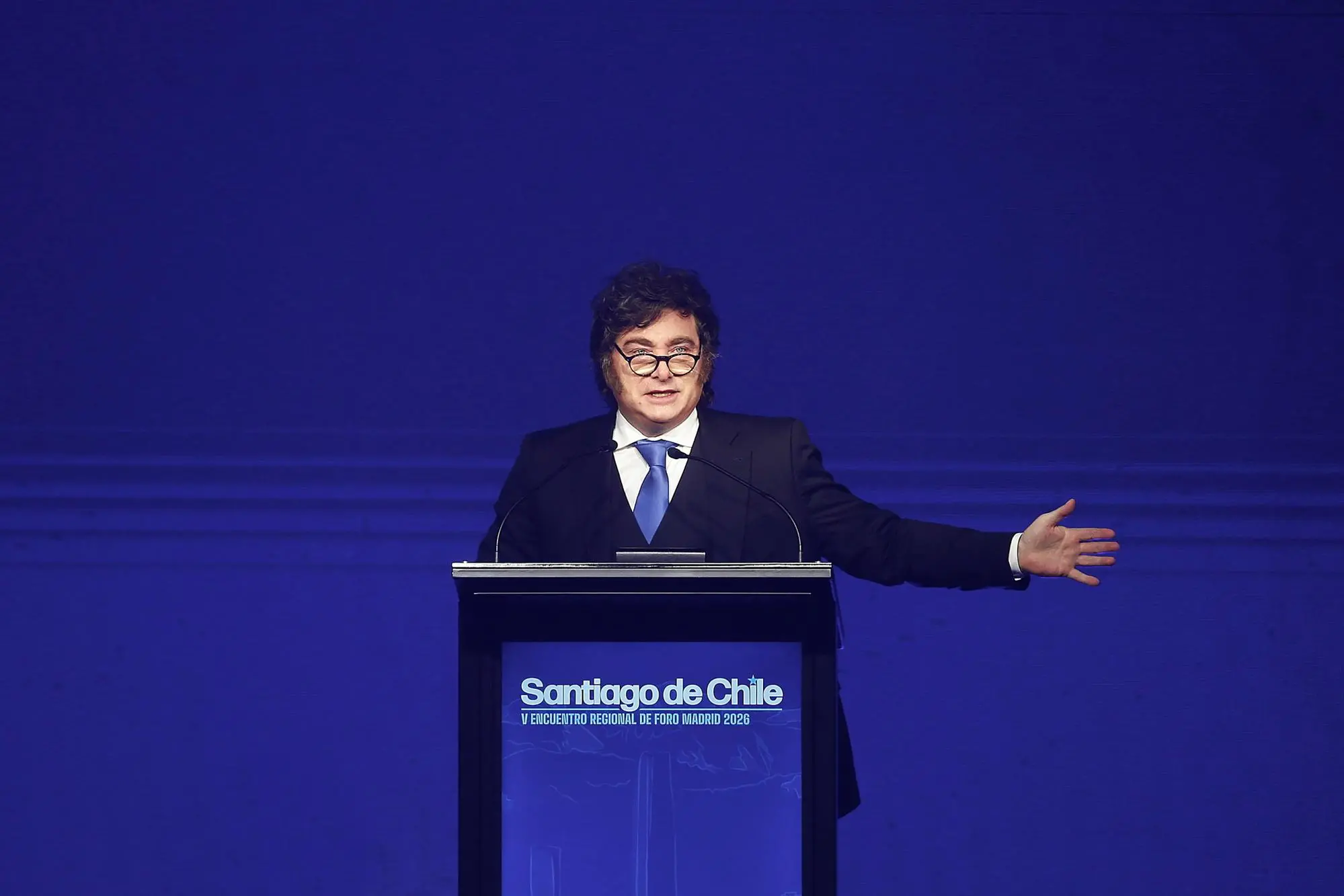 Il presidente argentino Milei (Ansa)