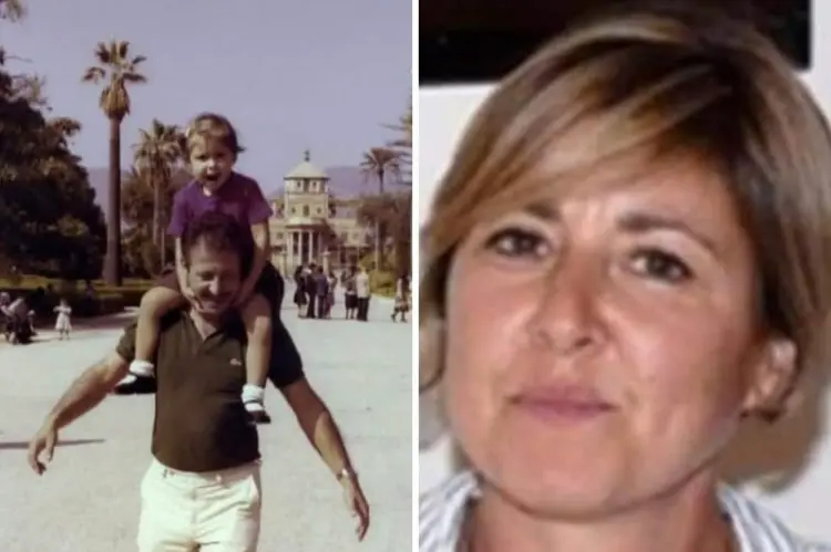 Fiammetta Borsellino con il padre e adesso