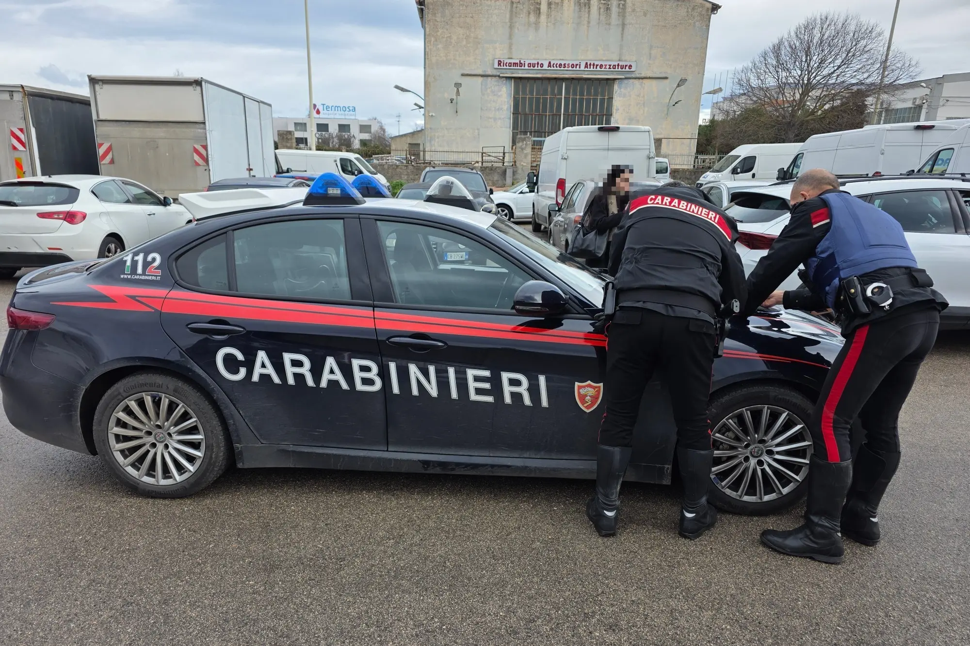 I carabinieri a Predda Niedda (Foto: Floris)