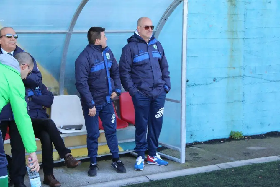 Marco Mariotti ( a destra) allenatore della Torres (Andrea Serreli)