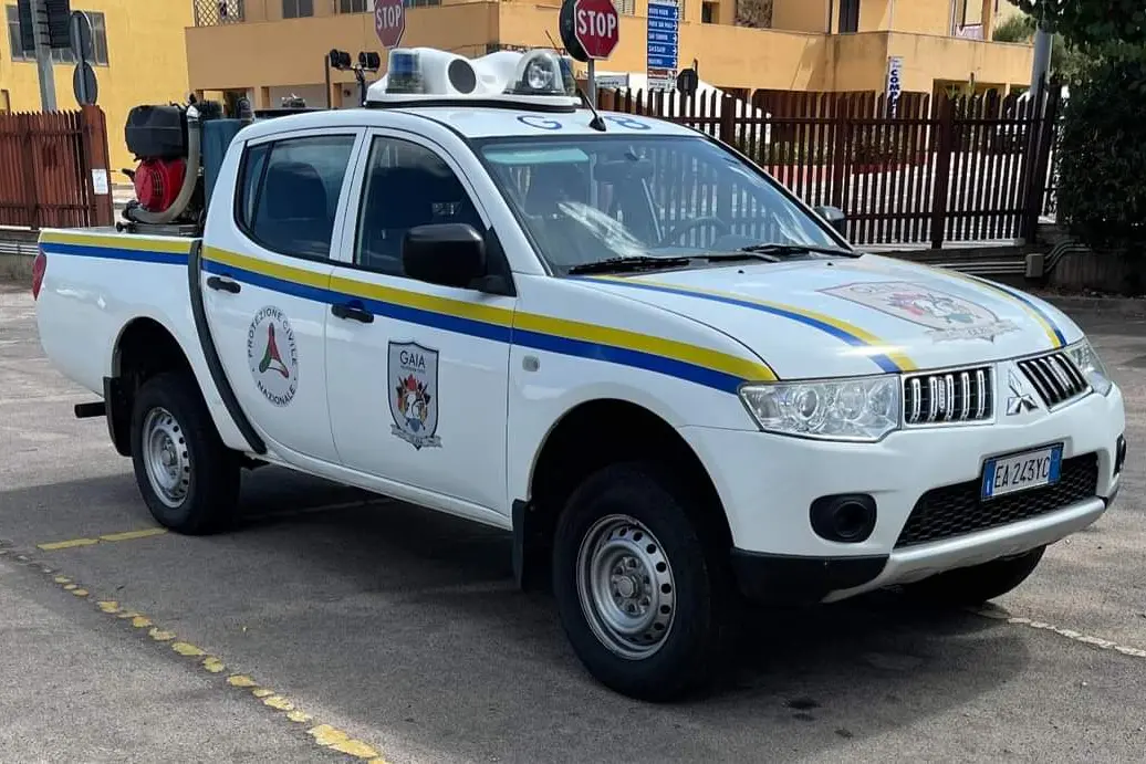 Il mezzo della Protezione civile rubato a Olbia (archivio L'Unione Sarda)