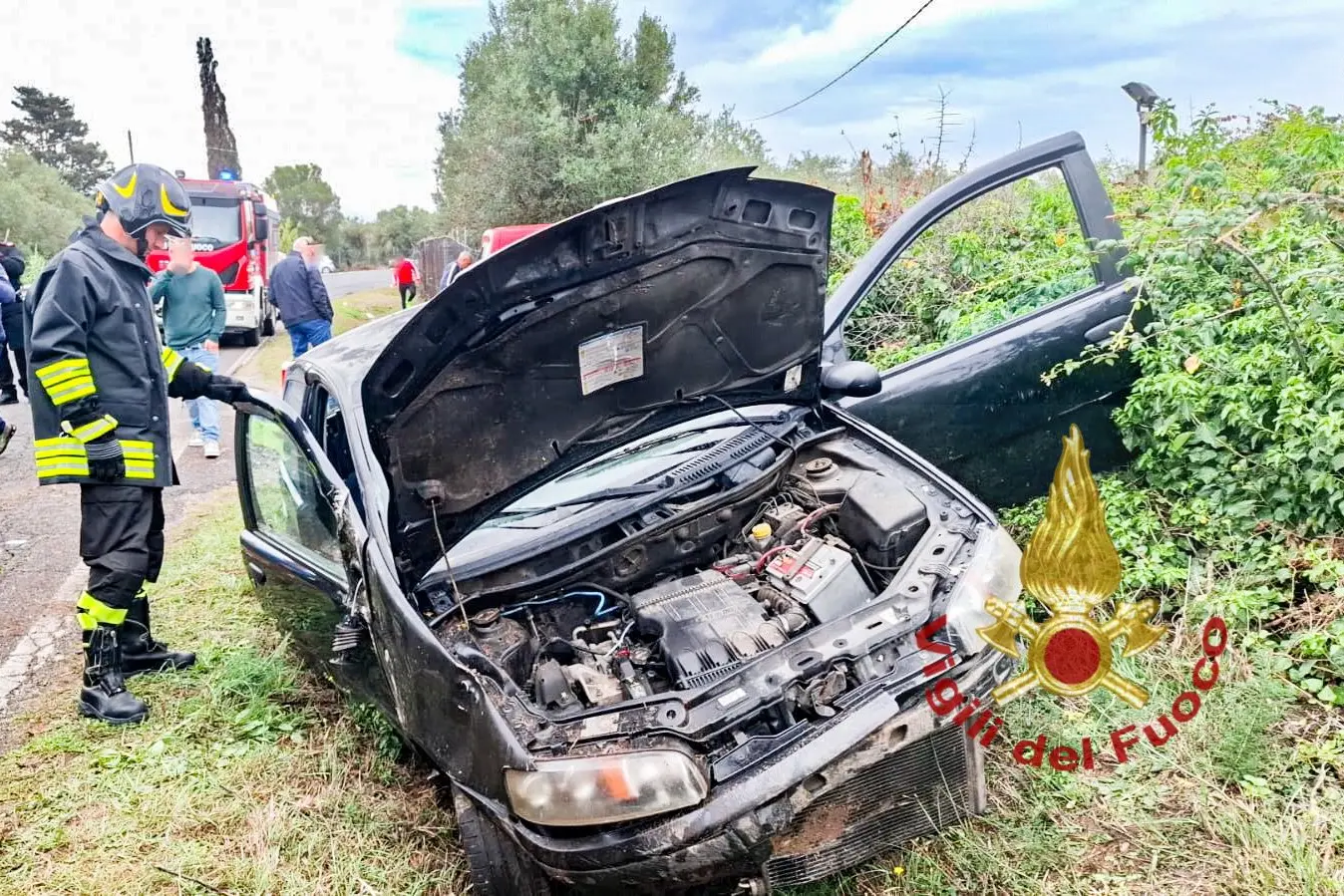 Incidente a Oristano (foto vigili del fuoco)
