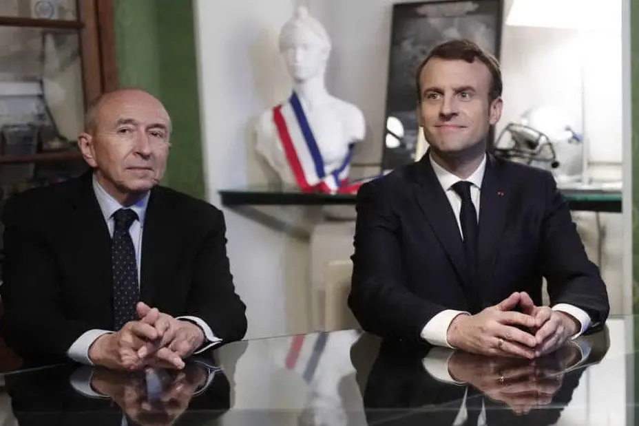 Gérald Collomb ed Emmanuel Macron (Ansa)