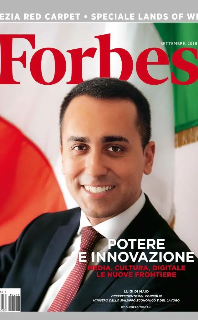 La copertina di Forbes. (Foto Ansa)
