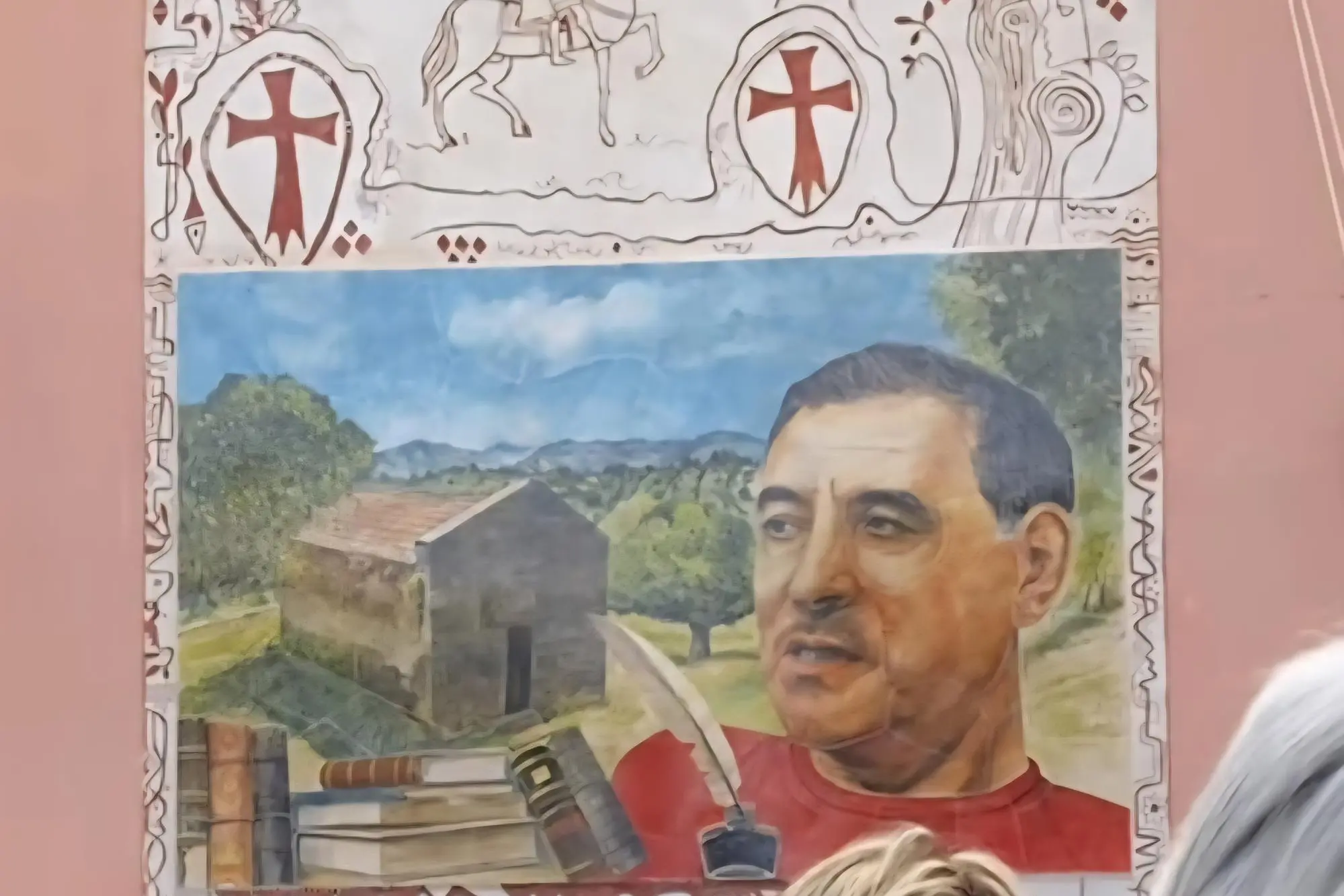 Il murale (foto Corrias)
