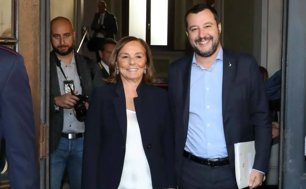 Luciana Lamorgese e Matteo Salvini in prefettura a Milano (settembre 2018)