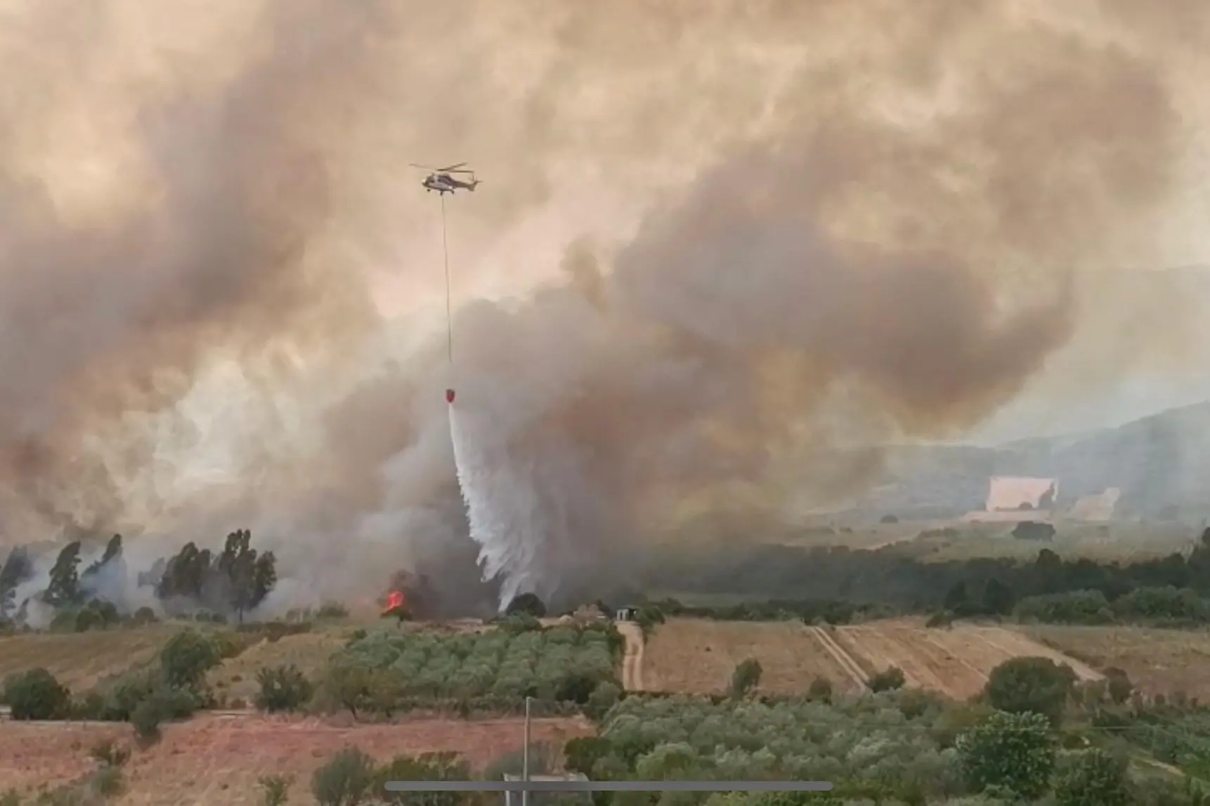 L'incendio a Triei (Secci)