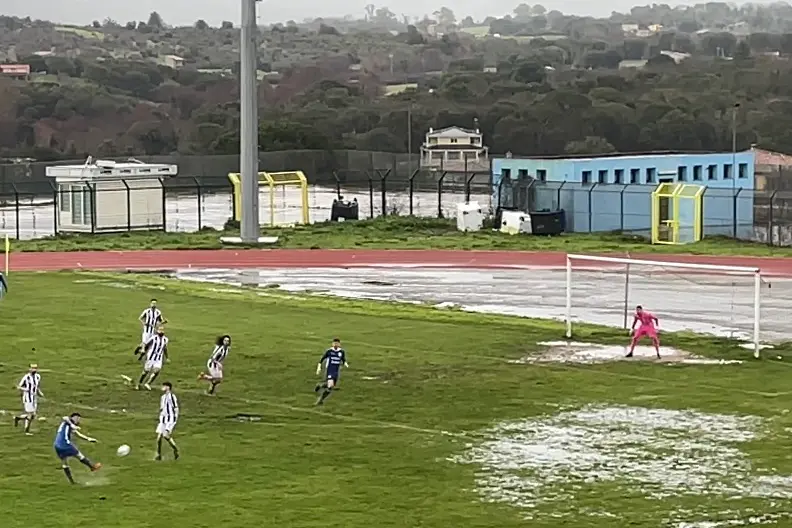 Una fase della gara tra Tempio e Ossese (G.Pischedda).