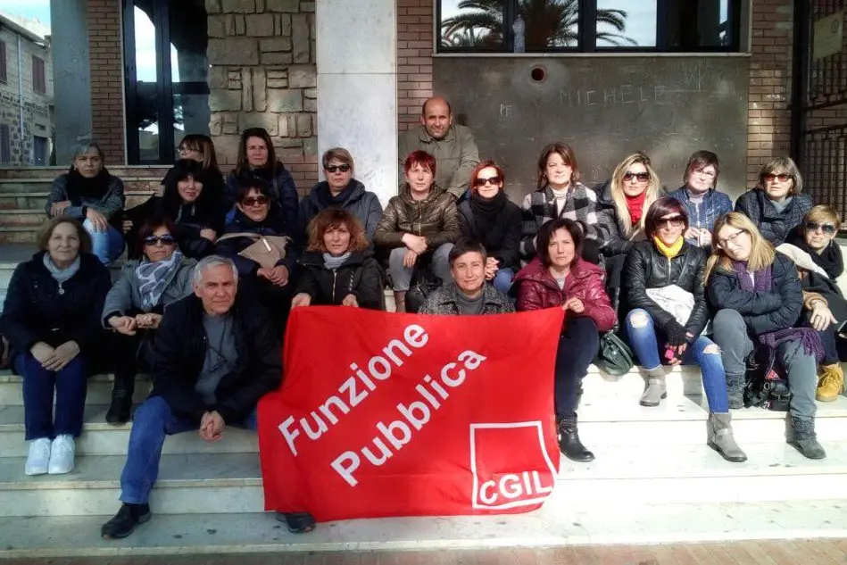 Una protesta dei lavoratori
