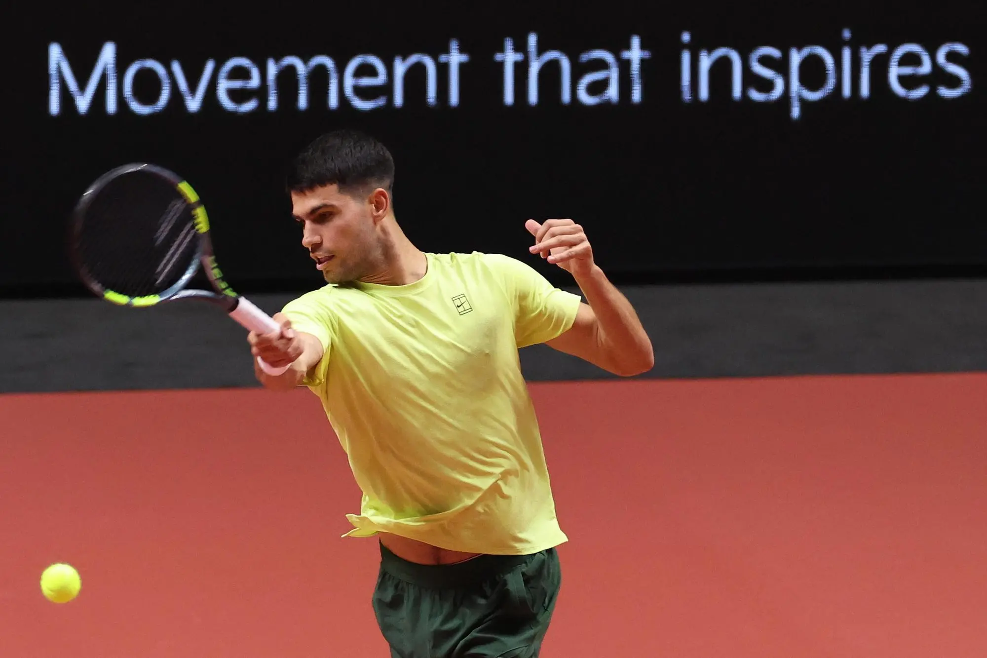 epaselect epa12639834 Carlos Alcaraz of Spain in action against Jannik Sinner of Italy during the Hyundai Card Super Match in Incheon, South Korea, 10 January 2026. EPA/HAN MYUNG-GU