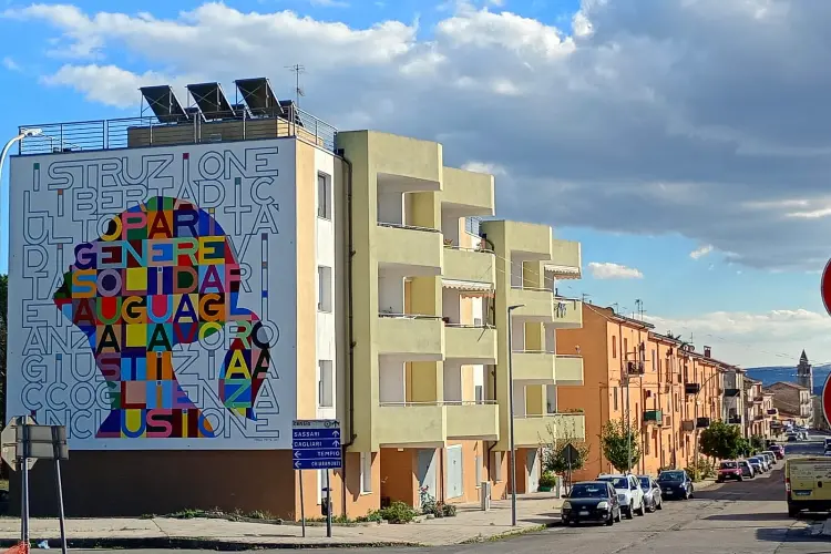 Il murale a Ploaghe (foto concessa)