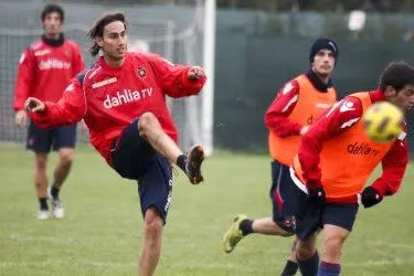 Simone Missiroli in allenamento ad Assemini