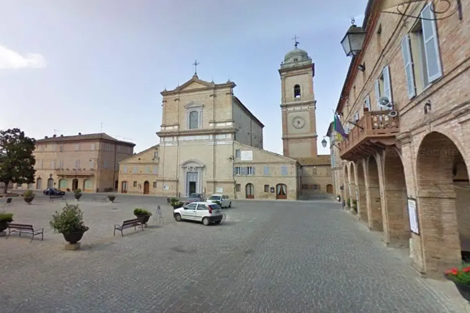 Il centro storico di Servigliano (Google Maps)