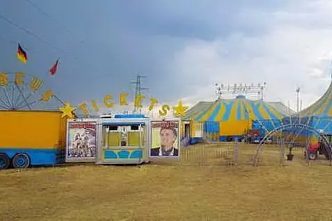 Un circo allestito a Oristano (L'Unione Sarda - Pinna)