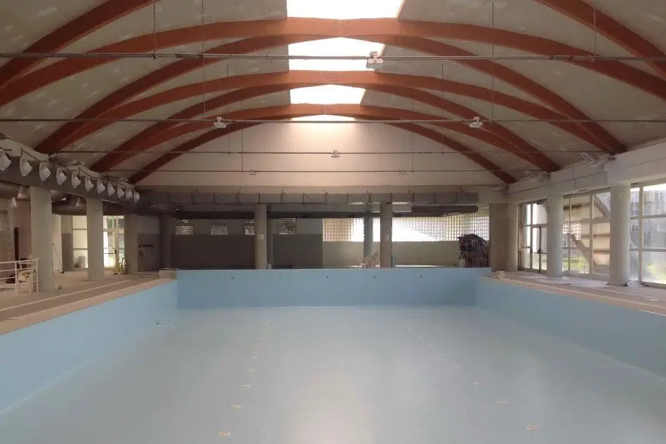 La piscina di Macomer dopo i lavori di restauro
