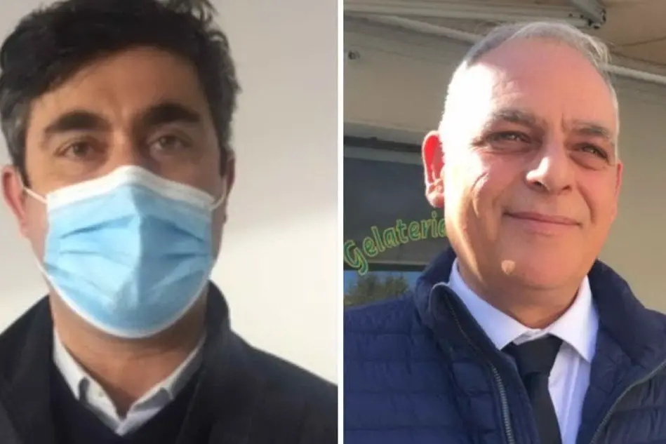 Soddu (a sinistra) e Sanna, i due candidati al ballottaggio (Foto M.Orunesu)