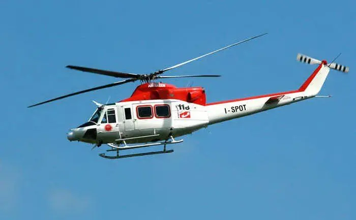 Un elicottero del 118