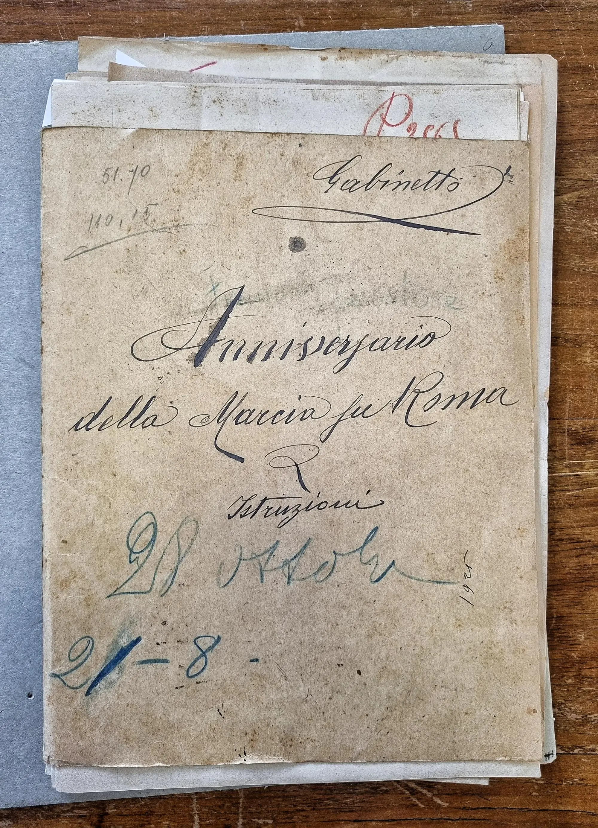 Un documento dall'archivio di Stato (foto Rais)