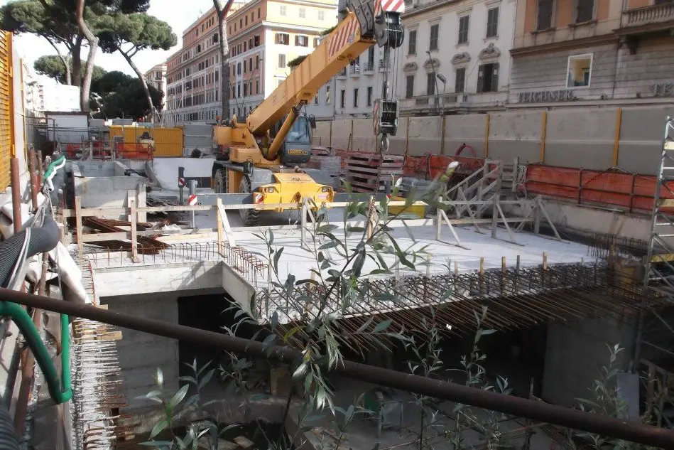 I lavori per la metro C a Roma