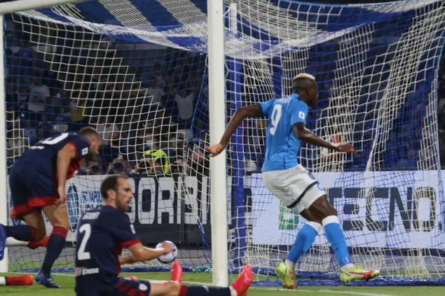 Il gol di Victos Osimhen (Ansa-Abbate)
