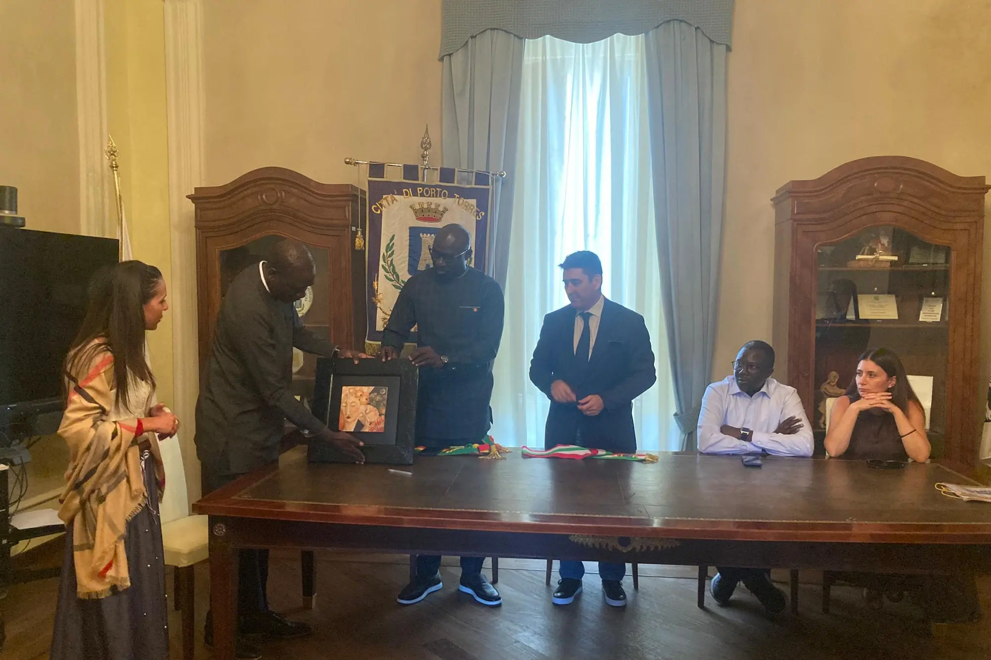 Il saluto alla delegazione di Kayemor (foto Pala)