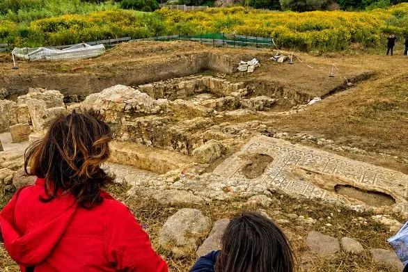 La Domus dei mosaici marini a Turris (foto Pala)
