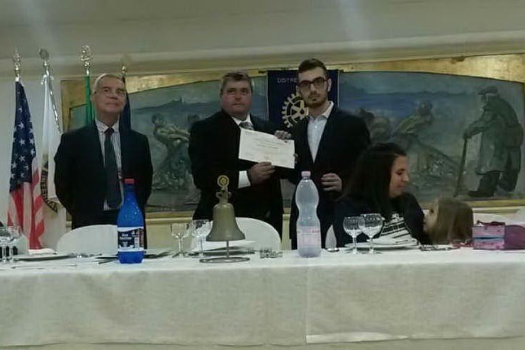 Porto Torres, il Rotary premia lo studente Mauro Deiana