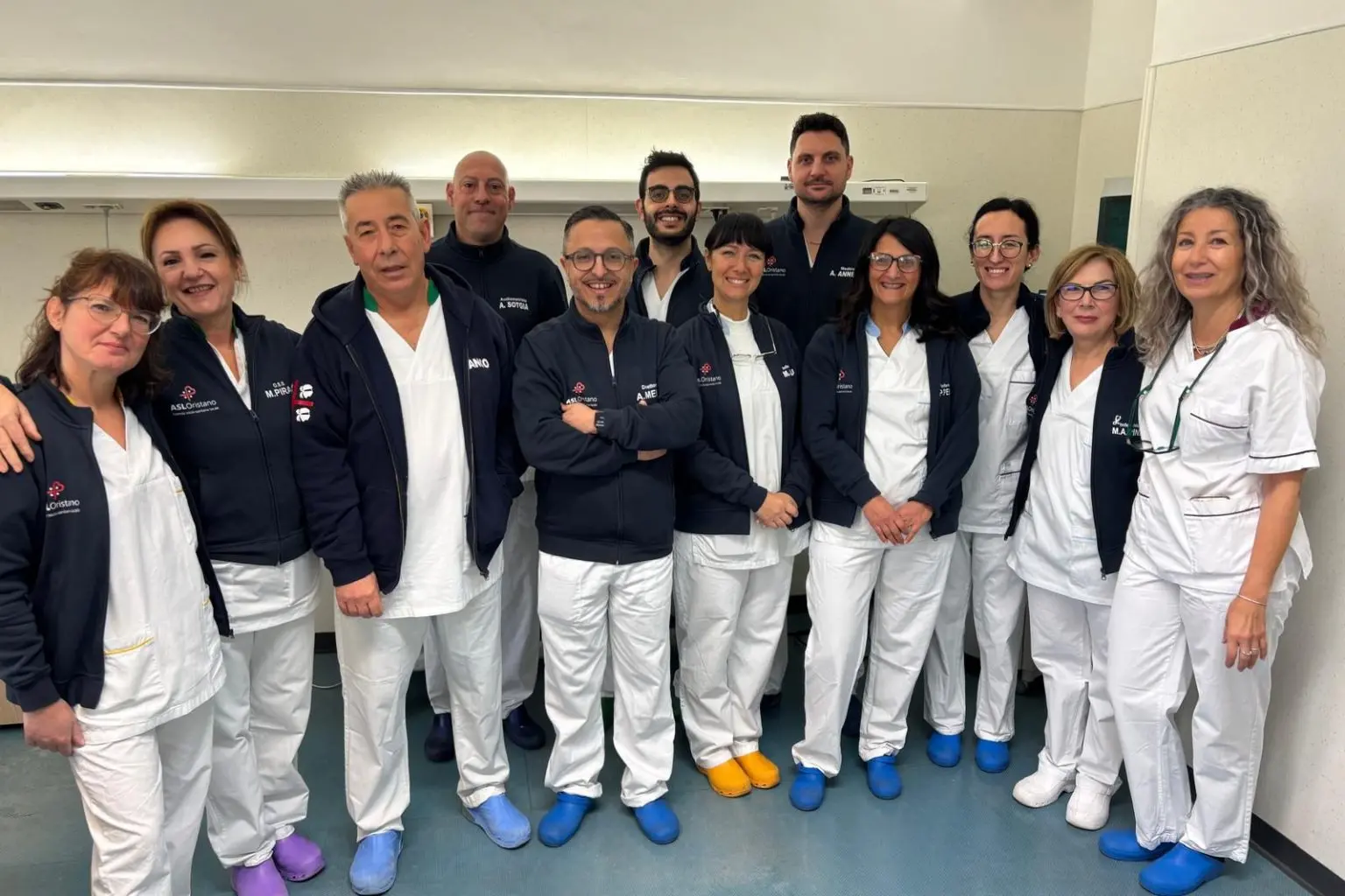 Il team di otorinolaringoiatria del San Martino (Foto Asl)