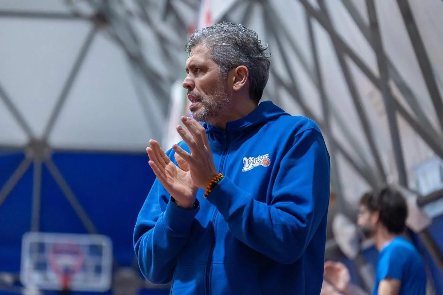 Fabrizio Staico, tecnico della Virtus Cagliari (foto Pani)