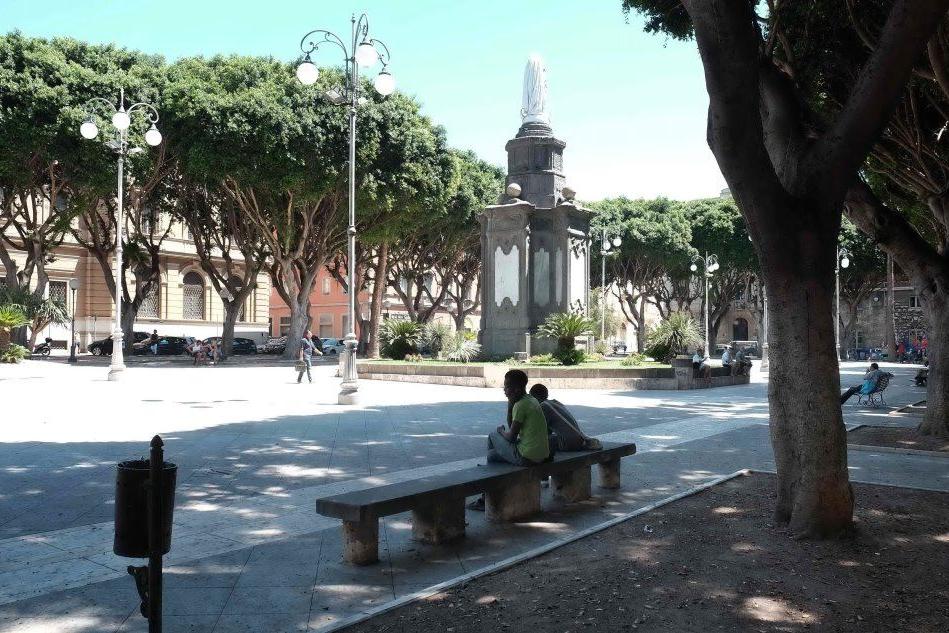 Piazza del Carmine a Cagliari (Archivio L'Unione Sarda)