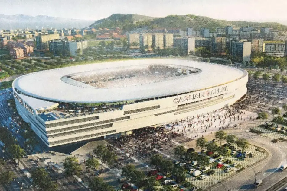 Il nuovo stadio (Archivio L'Unione Sarda)