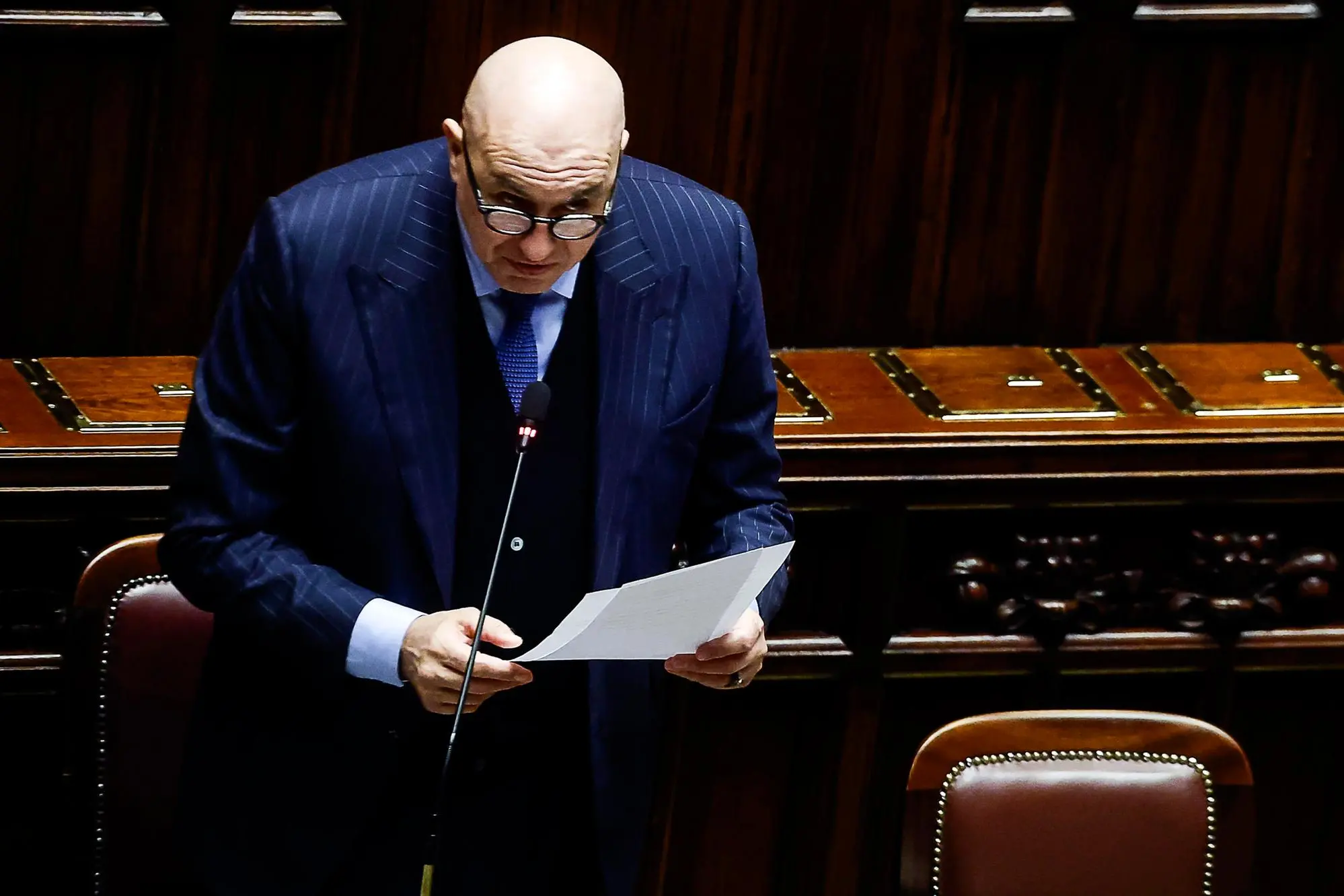 Il ministro alla Difesa Guido Crosetto (Ansa)